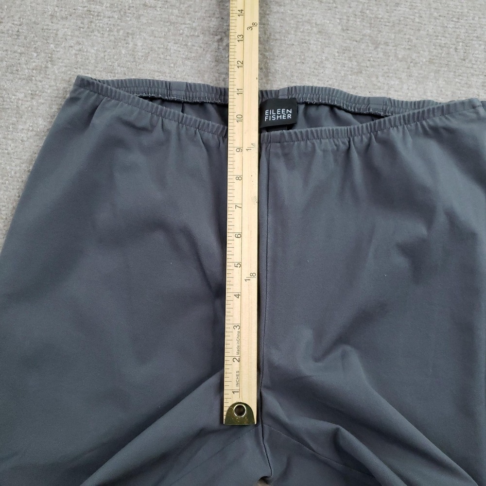 Eileen Fisher Pants Women Small Gray Elastic Waist Straight Leg Side Zip Casual - Picture 8 of 14